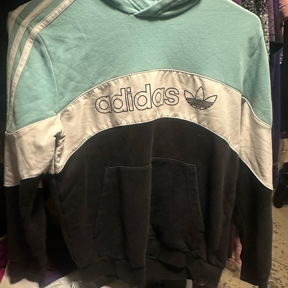 adidas Tops - Adidas Teal and Black‎ Sweatshirt